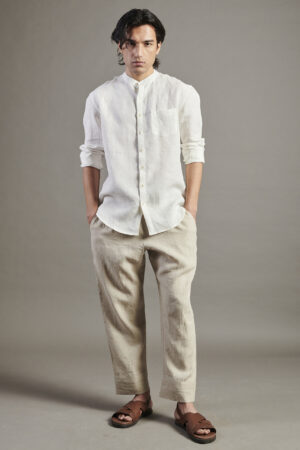 Beige Linen Pants