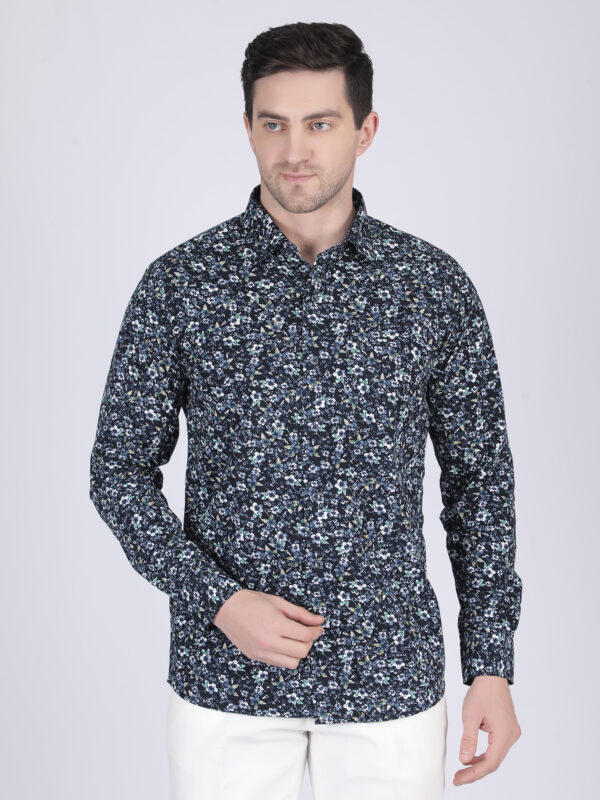 Multi-color Solid Standard Collar Shirt