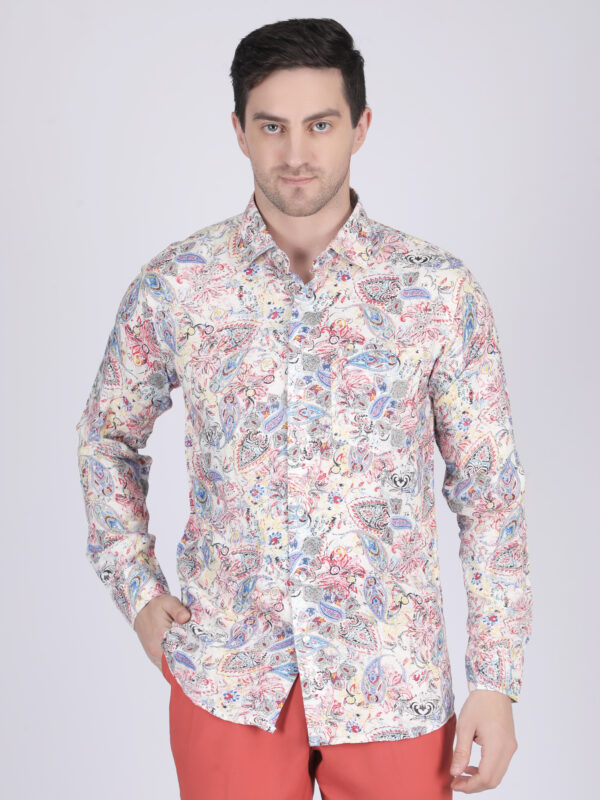 Multi-color Solid Standard Collar Shirt