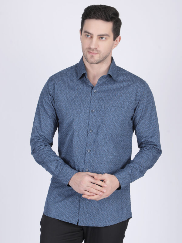 Multi-color Printed Standard Collar Shirt