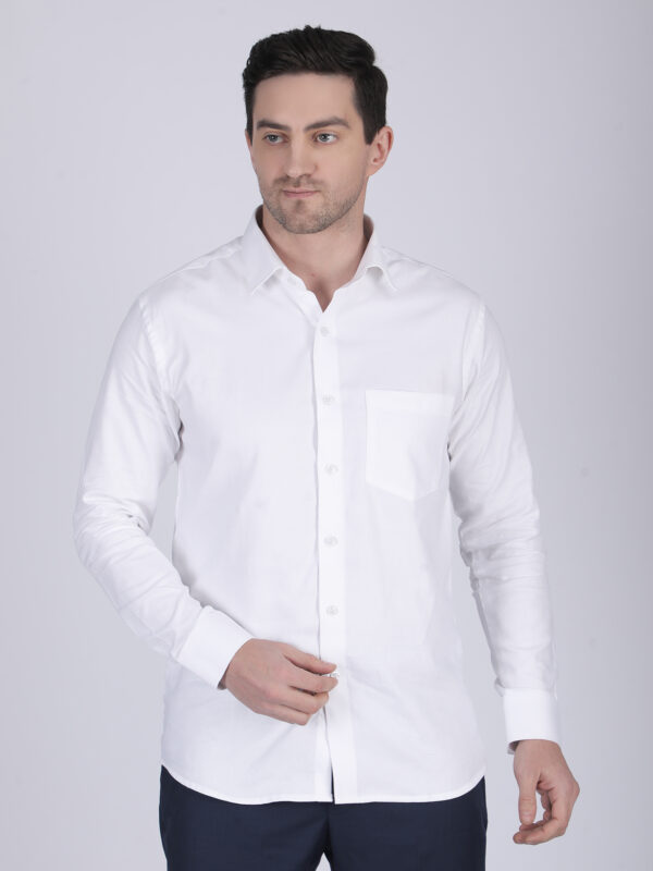 Cream Casual Full-Sleeve Ethnic Shirt