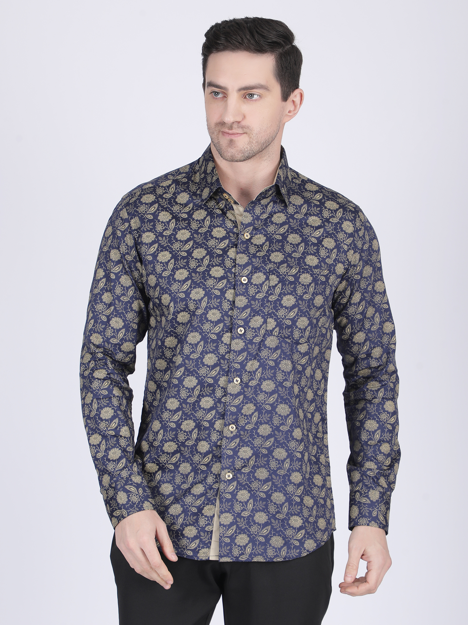 Multicolor Casual Full-Sleeve Ethnic Shirt