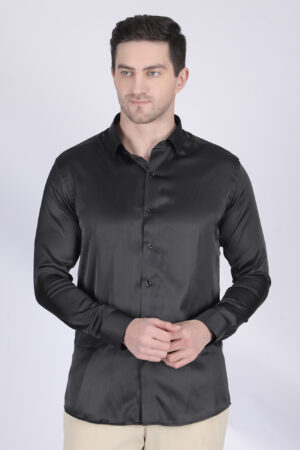 Charcoal Casual Full-Sleeve Ethnic Shirt