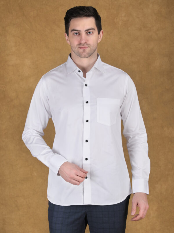 Cream Casual Full-Sleeve Ethnic Shirt