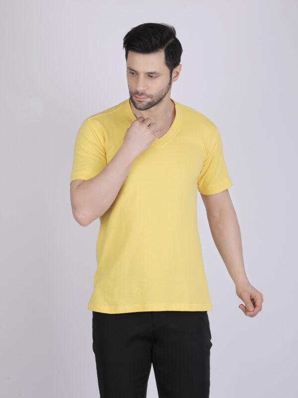 Bright Yellow V-Neck T-Shirt