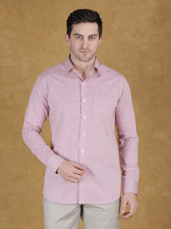 Cream Casual Full-Sleeve Ethnic Shirt