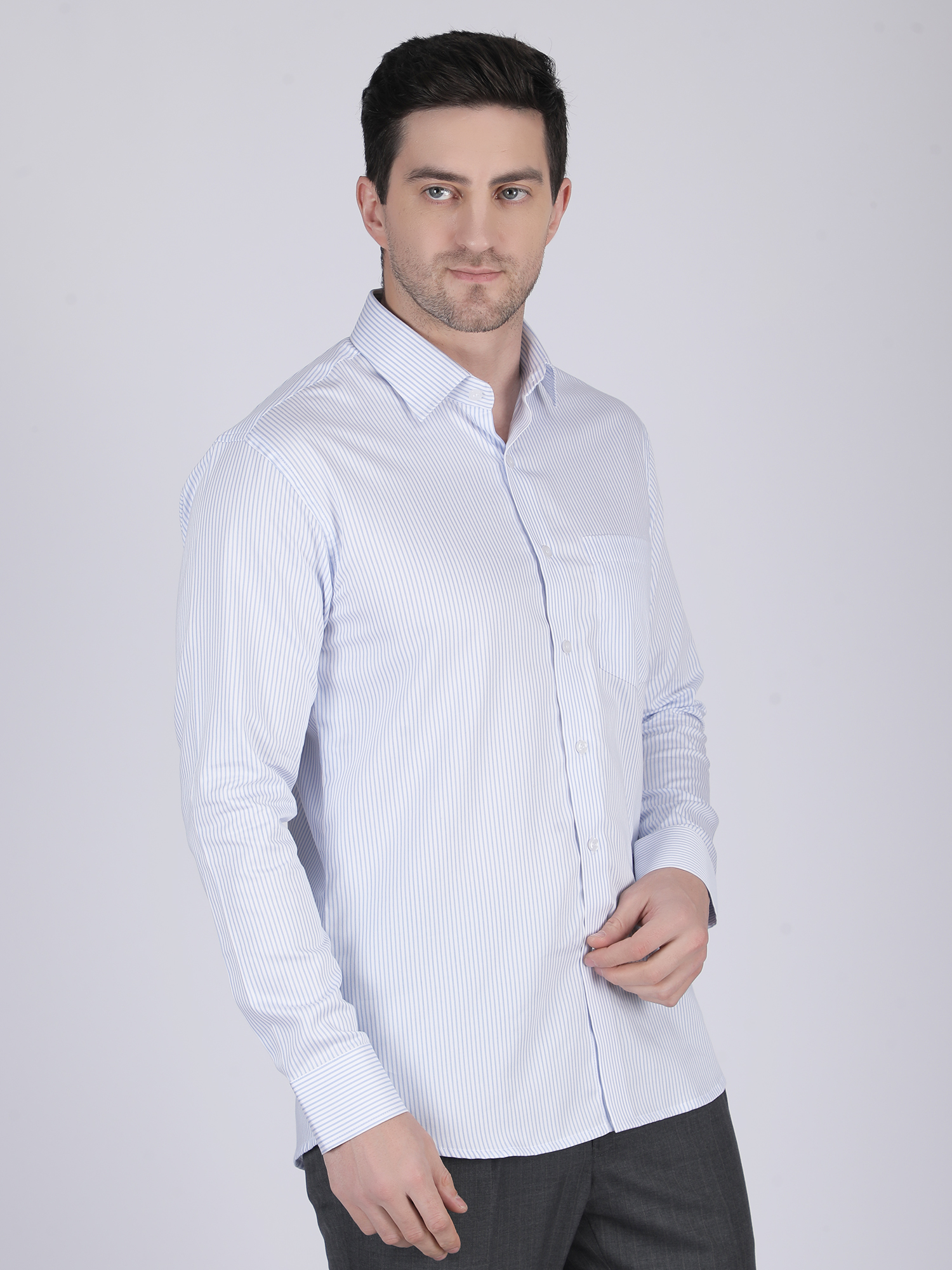Cream Casual Full-Sleeve Ethnic Shirt - Image 3