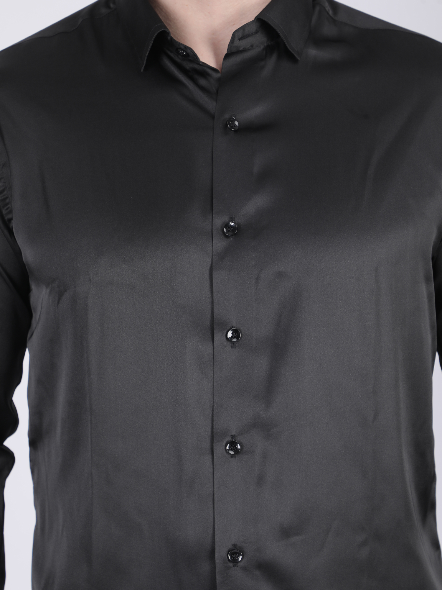 Charcoal Casual Full-Sleeve Ethnic Shirt - Image 4