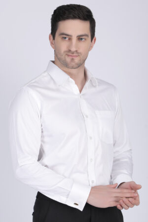 Cream Casual Full-Sleeve Ethnic Shirt