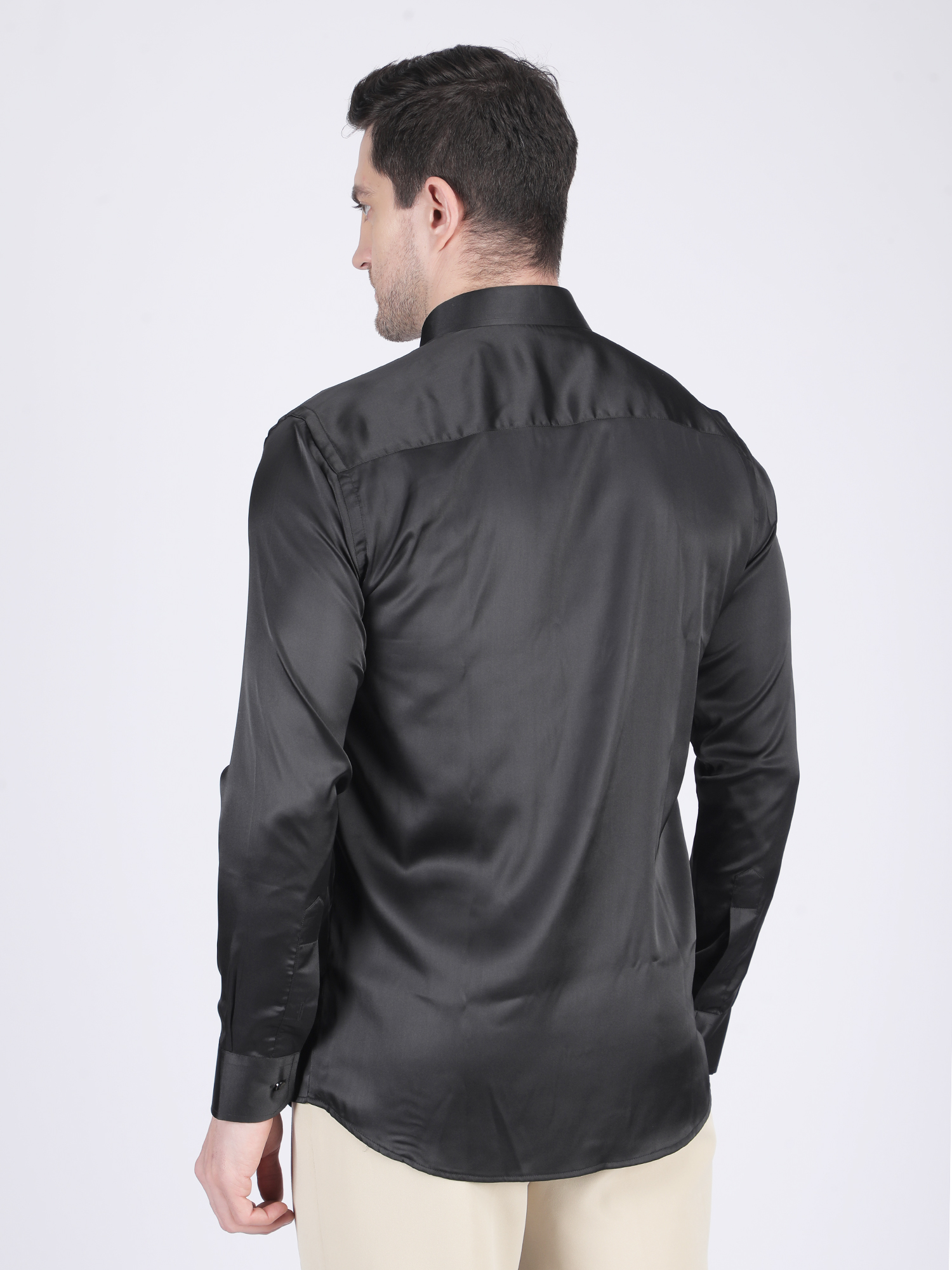 Charcoal Casual Full-Sleeve Ethnic Shirt - Image 5