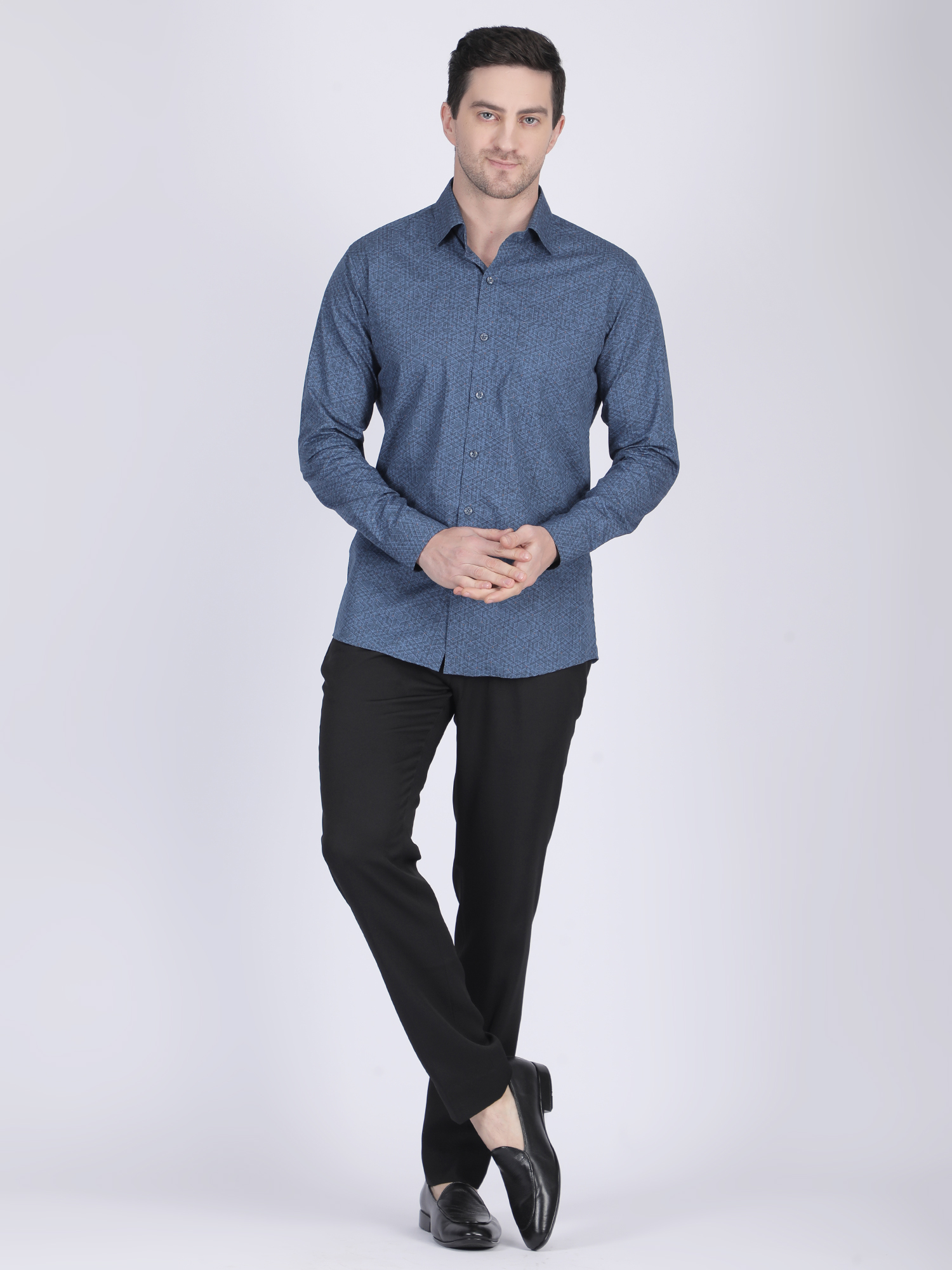 Multi-color Printed Standard Collar Shirt - Image 6