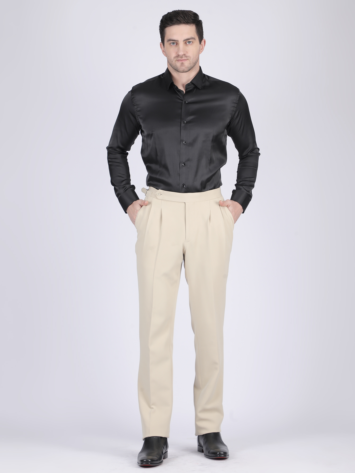 Charcoal Casual Full-Sleeve Ethnic Shirt - Image 6