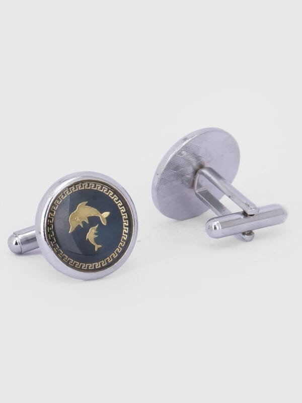 Dolphin design cufflinks for formal shirts by Deshi Coast