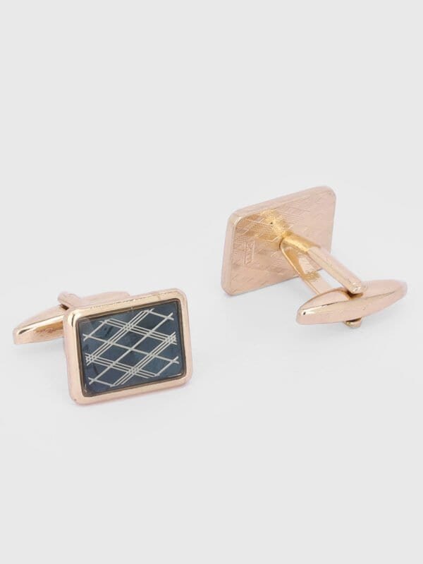 Gold pattern cufflinks for formal shirts by Deshi Coast