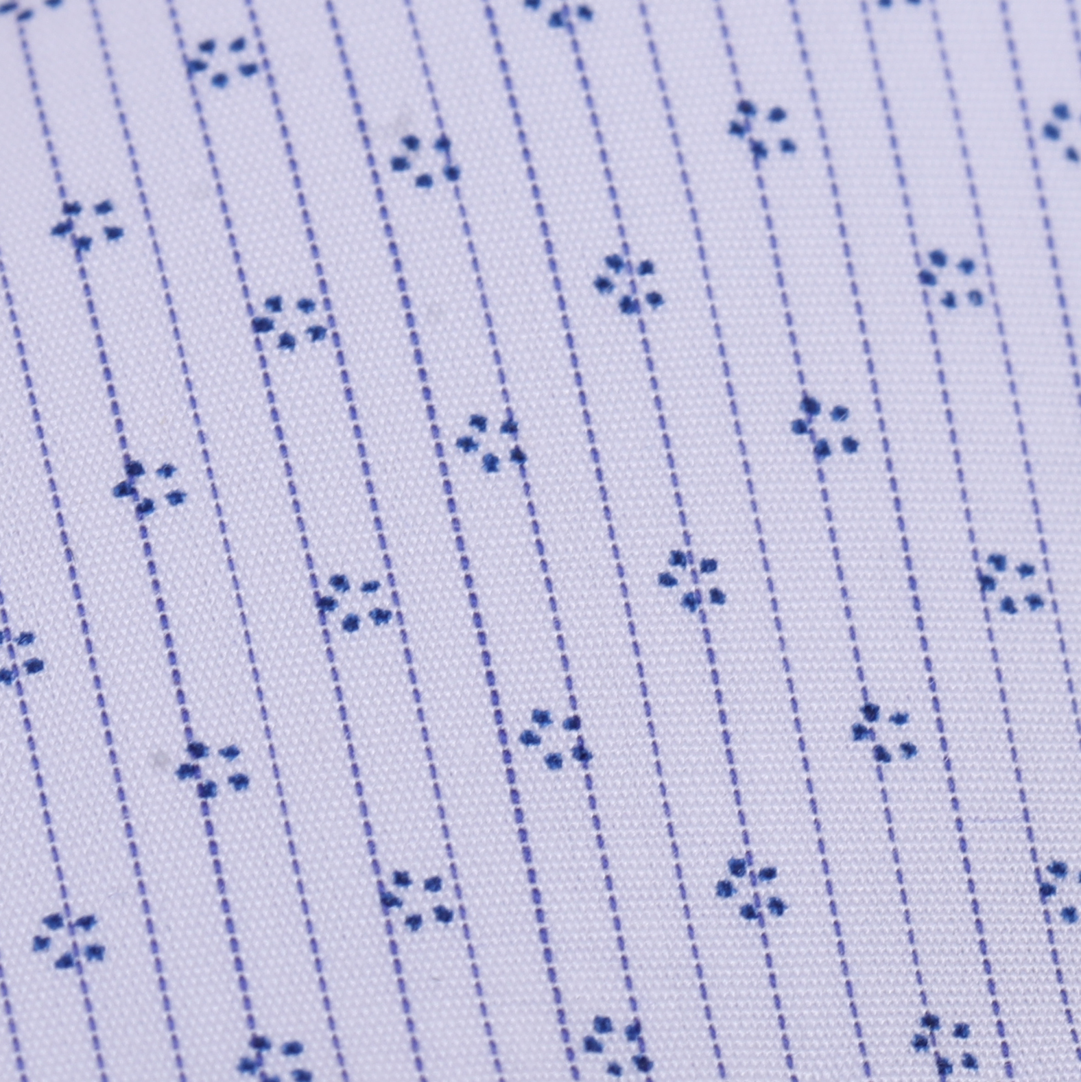 White & Blue Paisley Premium Shirting Fabric Set - Image 2