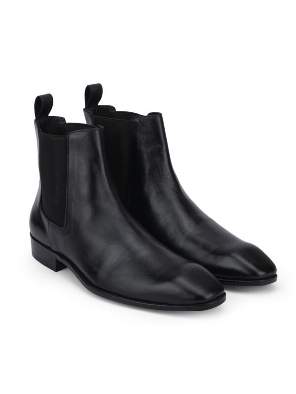 Classic Black Leather Chelsea Boots