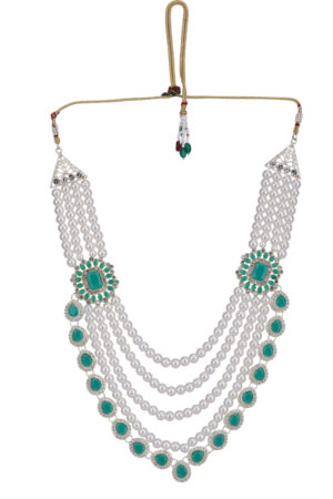 Royal Pearl & Emerald Rani Haar Necklace