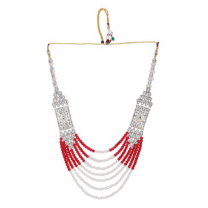 Royal Red & Pearl Sherwani Dulha Haar