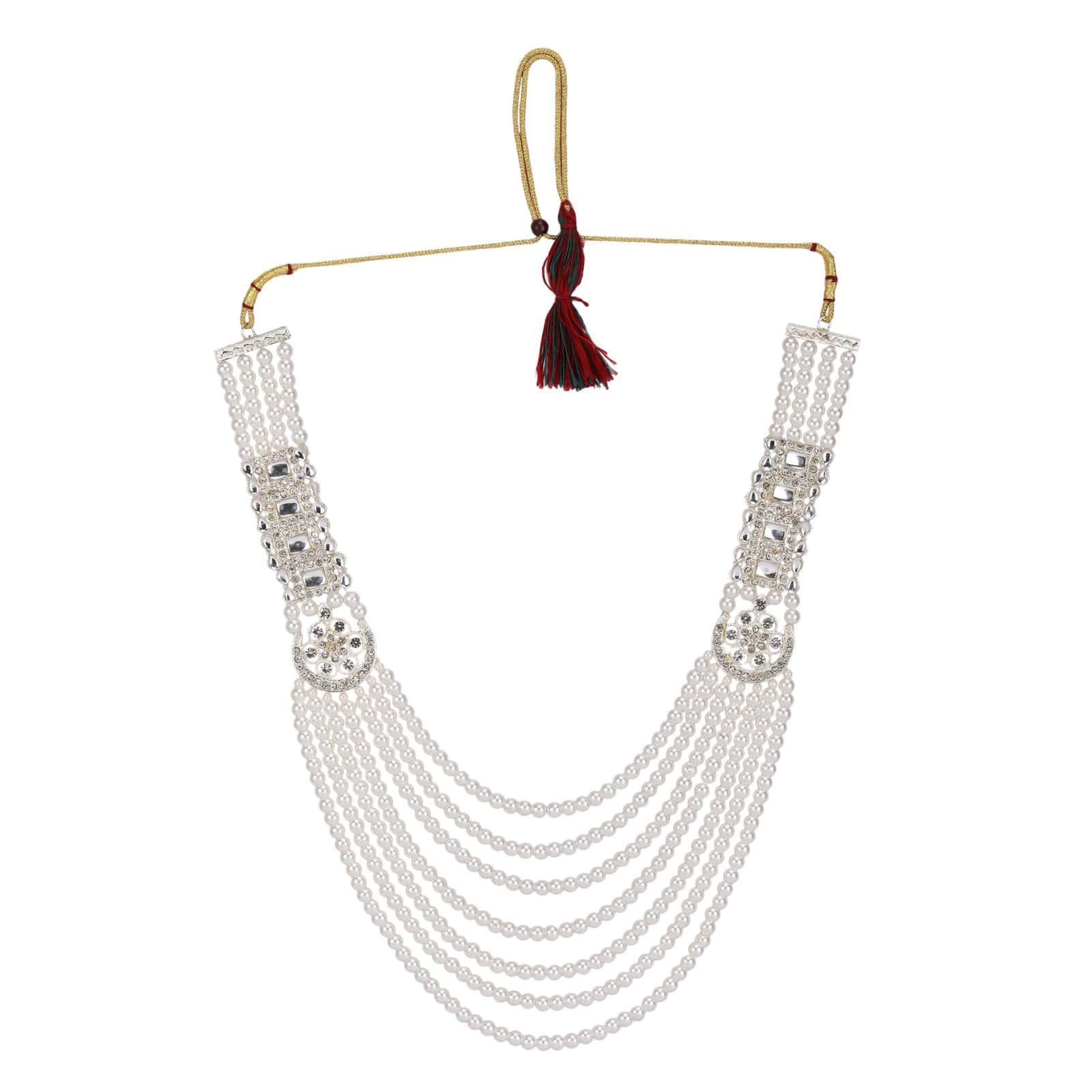 Royal pearl mala luxury groom wedding accessory by Deshi Coast