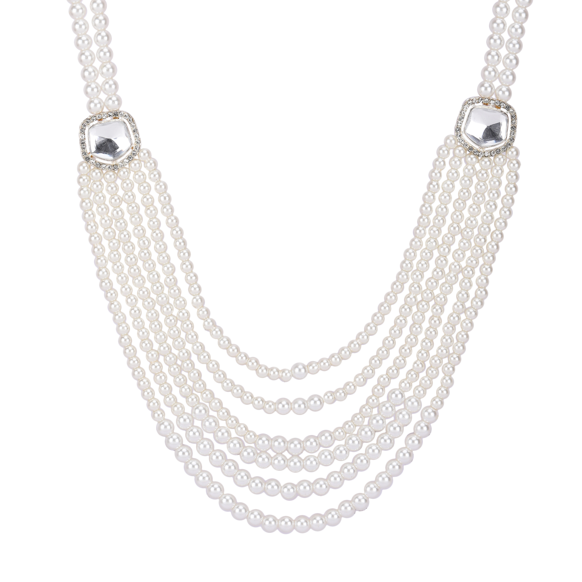 Royal Five-Layer Pearl Sherwani Dulha Haar - Image 2