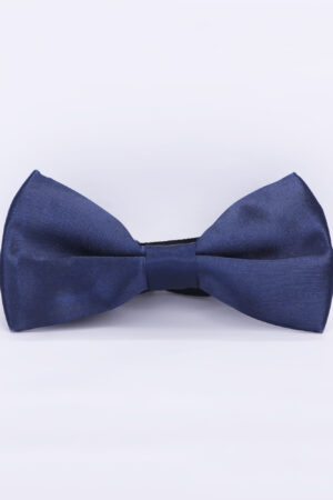 Classic Satin Navy Blue Bow Tie – Formal & Party Wear