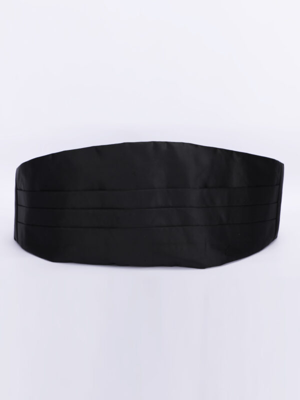 Classic Black Satin Formal Cummerbund