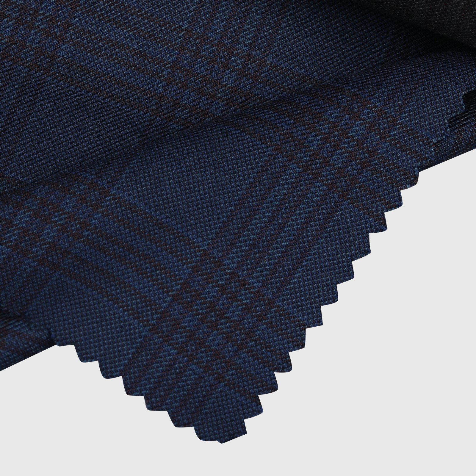 Navy windowpane suiting fabric for premium tailored wear