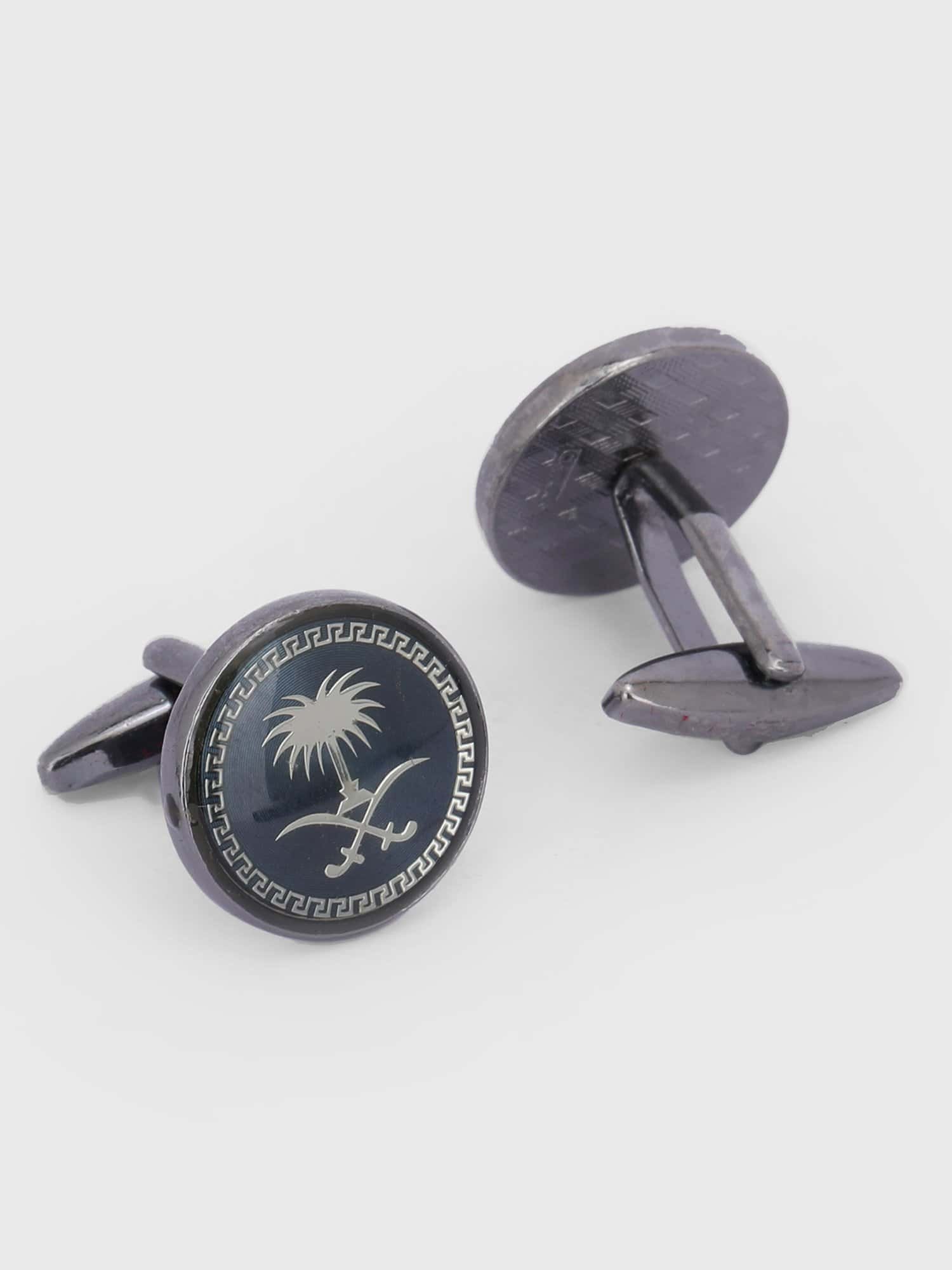 Black designer cufflinks for men by Deshi Coast