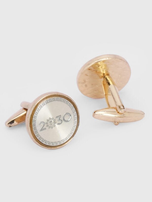 Gold luxury cufflinks for men by Deshi Coast