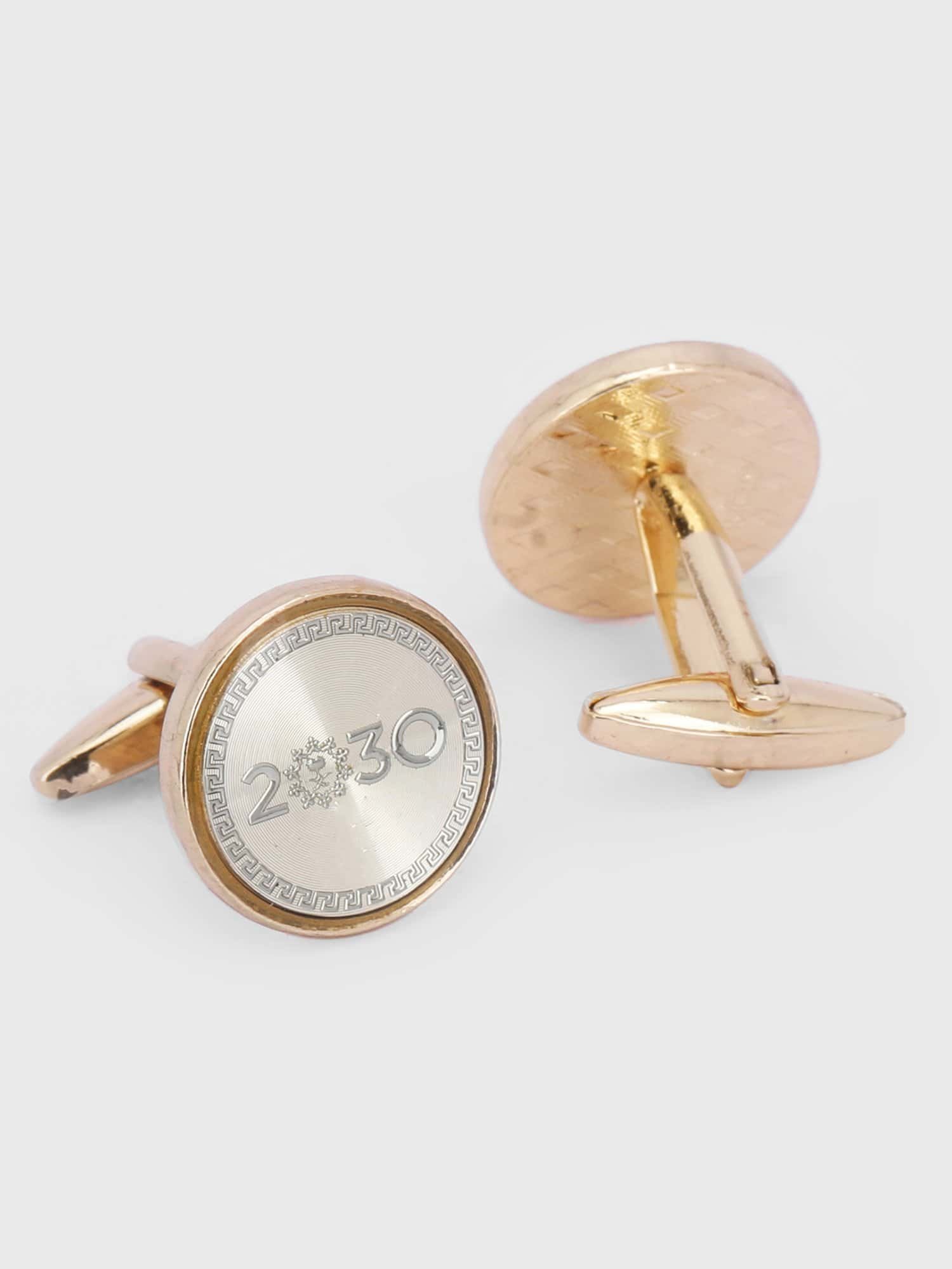 Gold luxury cufflinks for men by Deshi Coast