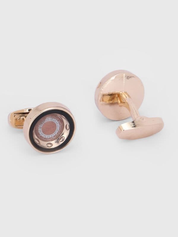 Gold silver designer cufflinks for men by Deshi Coast