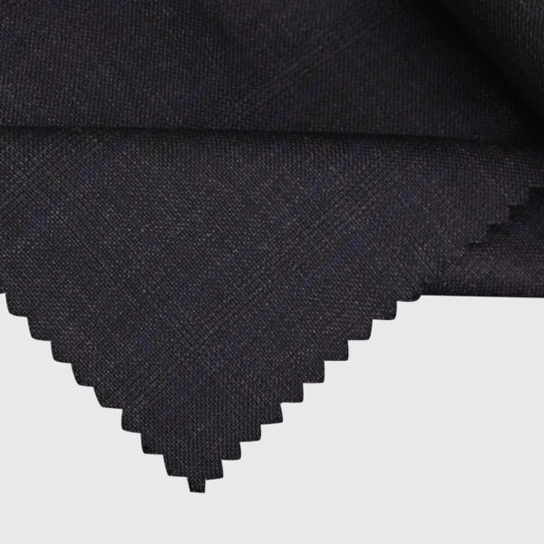 Charcoal grid suiting fabric for premium tailored wear by Deshi Coast