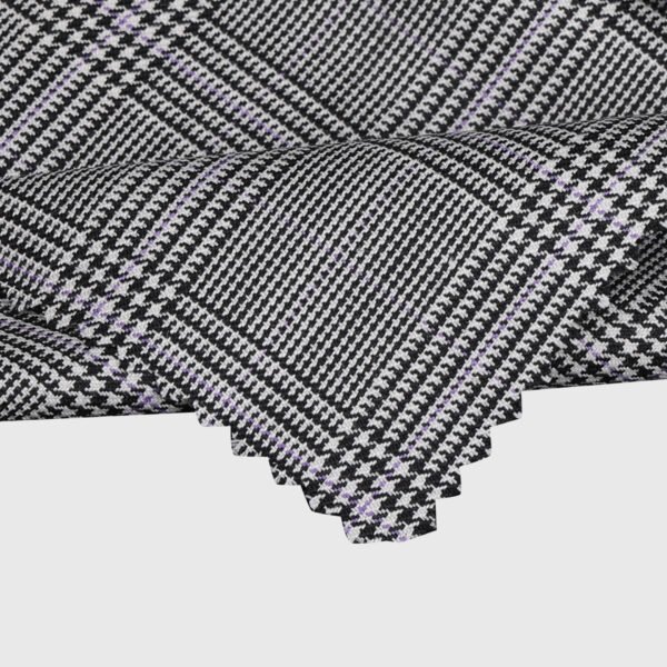Black ivory Prince of Wales suiting fabric for premium tailored wear by Deshi Coast