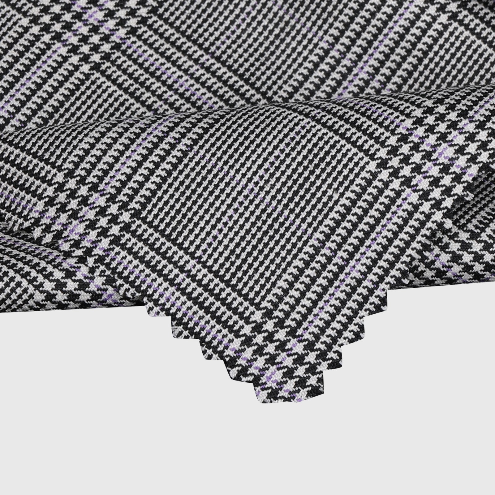 Black ivory Prince of Wales suiting fabric for premium tailored wear by Deshi Coast