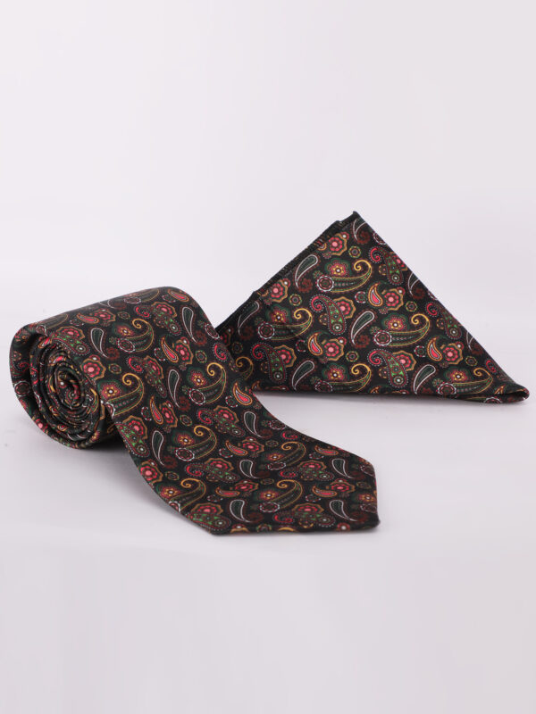Luxury Floral Jacquard Tie & Pocket Square Set