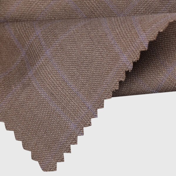 Taupe Check Suiting fabric option for custom suits, tuxedos and blazers by Deshi Coast