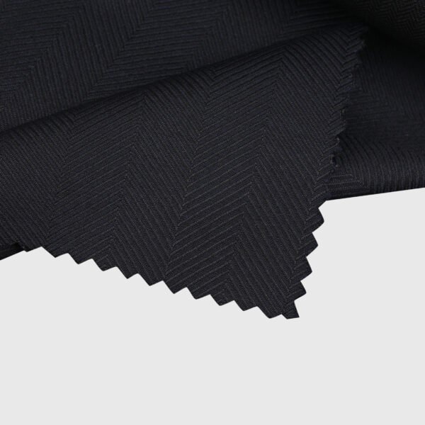 Anthracite Herringbone Suiting fabric option for custom suits, tuxedos and blazers by Deshi Coast