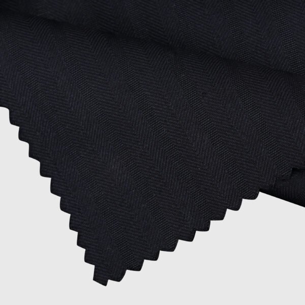 Midnight Herringbone Suiting premium deep navy herringbone fabric option for custom suits, tuxedos and blazers by Deshi Coast