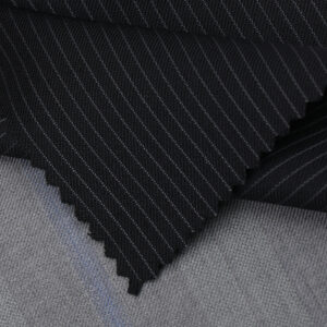 Midnight Navy Fine Pinstripe Heritage Weave