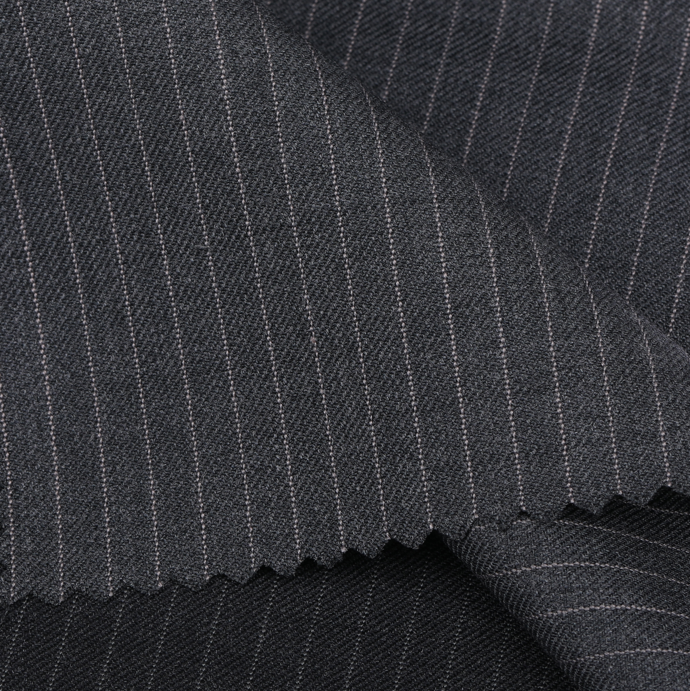 Imperial Charcoal Pinstripe Heritage Weave