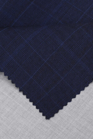 Italian Midnight Blue Windowpane