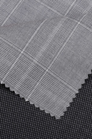 Italian Silver Grey Windowpane