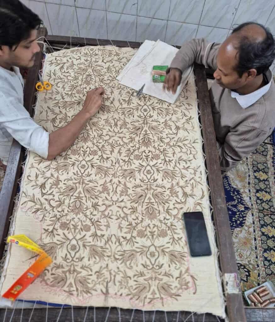 deshi coast h e hand embroidered sherwani being made by artisans at DeshiCoast